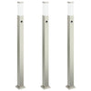 Vidaxl bolderverlichting met sensor 3 stuks 110 cm rvs ip44