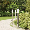 Vidaxl bolderverlichting met stopcontact 3 stuks 80 cm rvs ip44