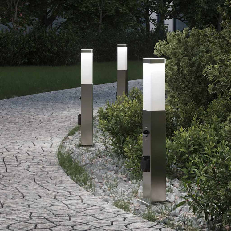 Vidaxl bolderverlichting met sensor en stopcontact 3 stuks 50 cm