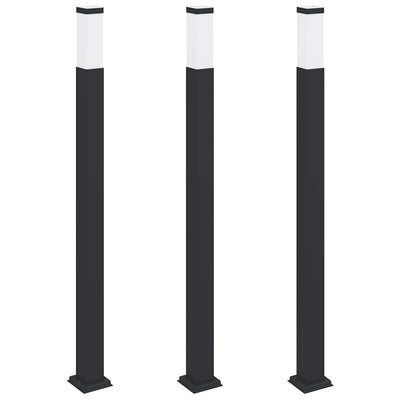 Vidaxl bolderverlichting 3 stuks 110 cm zwart ip44