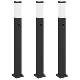 Vidaxl bolderverlichting met sensor 3 stuks 80 cm zwart ip44 - afbeelding 2