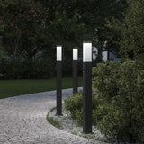 Vidaxl bolderverlichting met sensor 3 stuks 80 cm zwart ip44 - afbeelding 1