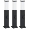 Vidaxl bolderverlichting met stopcontact 3 stuks 50 cm zwart ip44