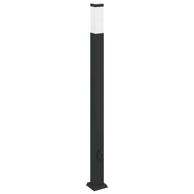 Vidaxl bolderarmatuur met stopcontact 110 cm zwart ip44