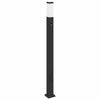 Vidaxl bolderarmatuur met sensor en stopcontact 110 cm zwart ip44