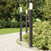 Vidaxl bolderverlichting met sensor en stopcontact 3 stuks 110 cm zwart ip44