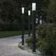 Vidaxl bolderverlichting met sensor en stopcontact 3 stuks 110cm zwart