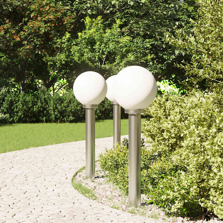 Vidaxl bolderverlichting 3 stuks 80 cm rvs ip44