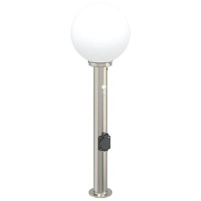 Vidaxl bolderarmatuur met sensor en stopcontact 80 cm roestvrij staal ip44