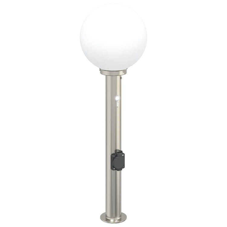 Vidaxl bolderarmatuur met sensor en stopcontact 80 cm roestvrij staal ip44