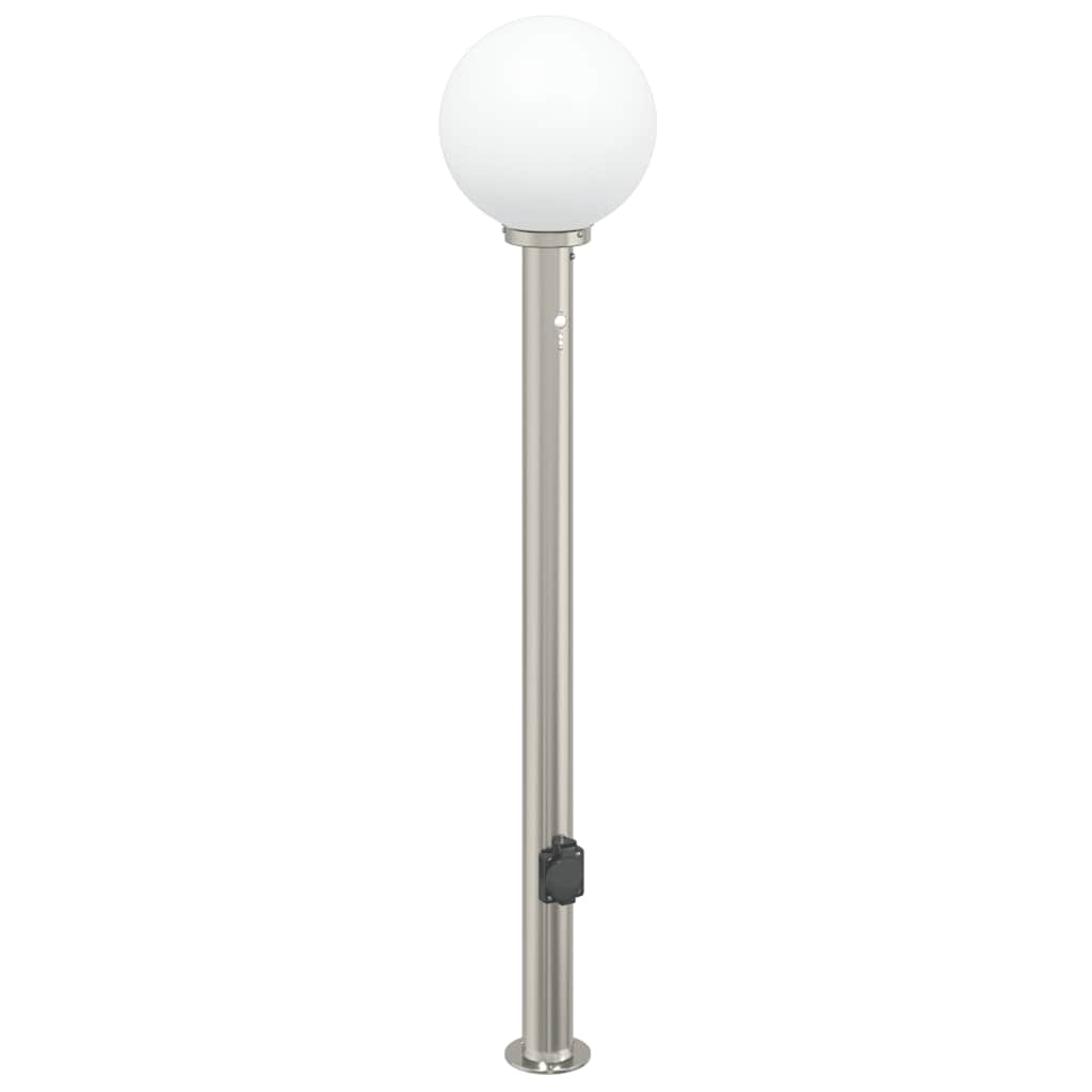 Vidaxl bolderarmatuur met sensor en stopcontact 120 cm roestvrij staal ip44