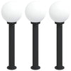 Vidaxl bolderverlichting 3 stuks 80 cm zwart ip44