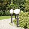 Vidaxl bolderverlichting 3 stuks 80 cm zwart ip44