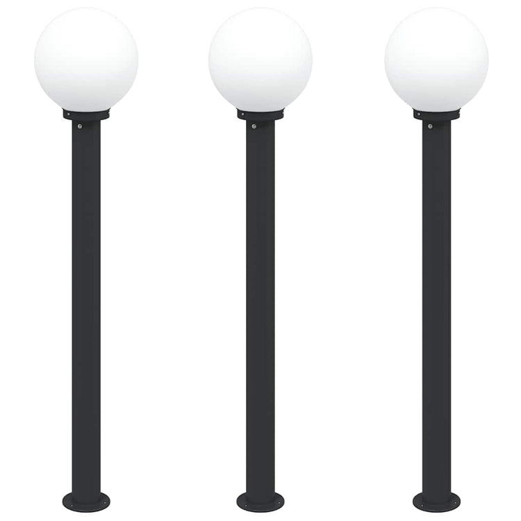 Vidaxl bolderverlichting 3 stuks 120 cm zwart ip44
