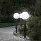 Vidaxl bolderverlichting met stopcontact 3 stuks 80 cm zwart ip44