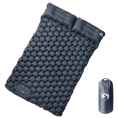 Vidaxl kampeermatras met kussens zelfopblazend 2-persoons grijs