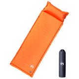 Vidaxl kampeermatras met kussen zelfopblazend 1-persoons oranje - afbeelding 1