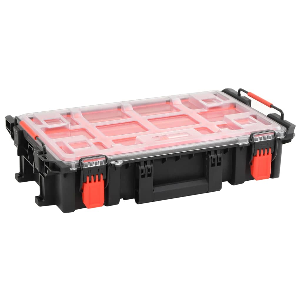 Vidaxl flightcase draagbaar 55,5x34,5x13,5 cm pp zwart