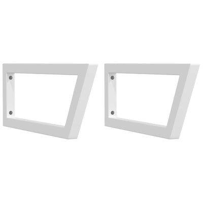 Vidaxl wandbeugels voor wasbak 2 st trapezium staal wit
