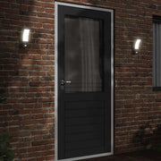 Vidaxl buitenwandlampen 2 st led met sensors gegoten aluminium zwart - afbeelding 3