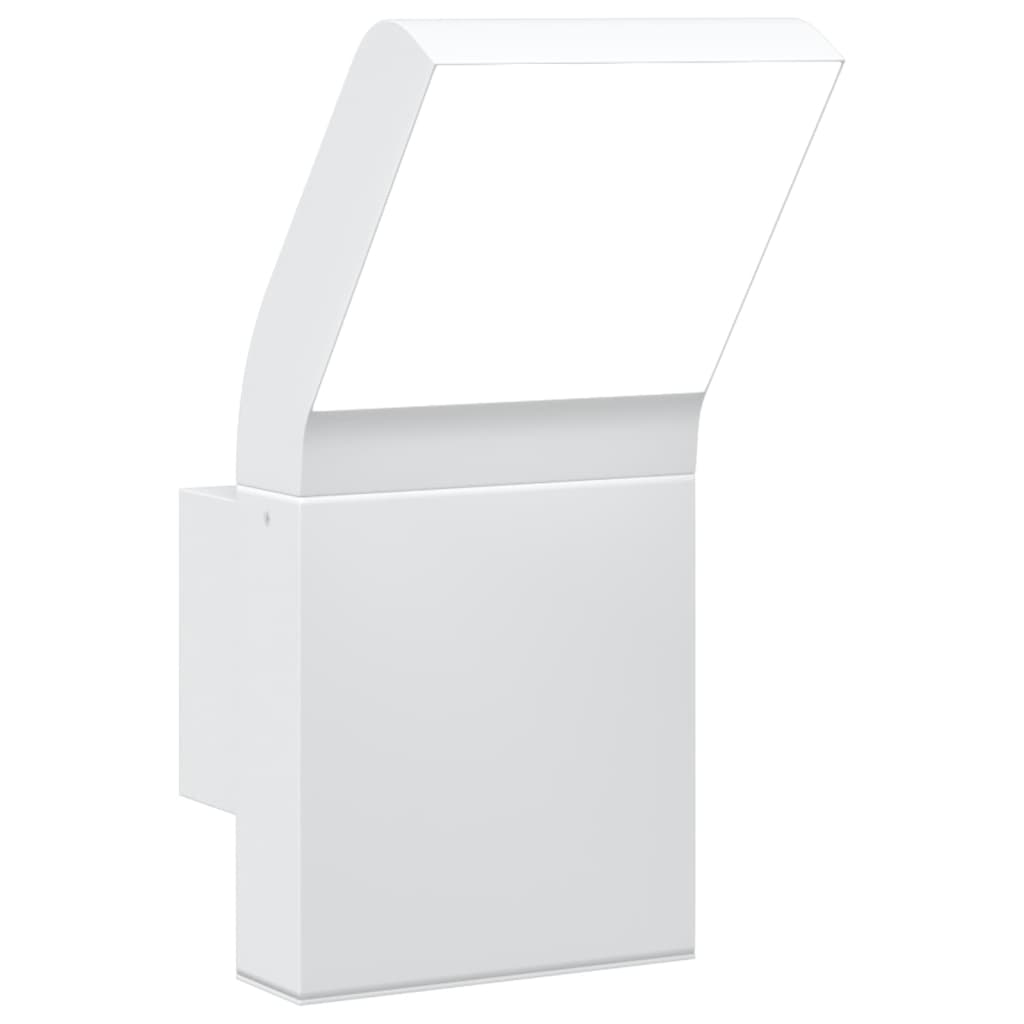 Vidaxl buitenwandlamp led gegoten aluminium wit