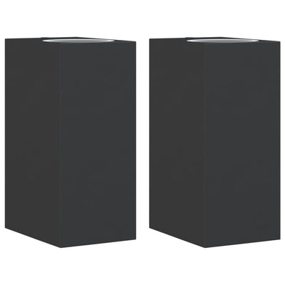 Vidaxl buitenwandlampen 2 st gegoten aluminium zwart