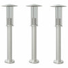 Vidaxl vloerlamp voor buiten 3 st 60 cm roestvrij staal zilverkleurig