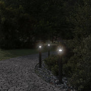 Vidaxl vloerlamp voor buiten 3 st 60 cm roestvrij staal zwart - afbeelding 3