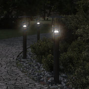 Vidaxl vloerlamp voor buiten 3 st 60 cm roestvrij staal zwart - afbeelding 1