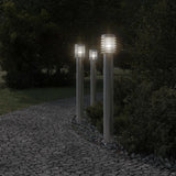 Vidaxl vloerlamp voor buiten 3 st 110 cm roestvrijstaal zilverkleurig - afbeelding 3