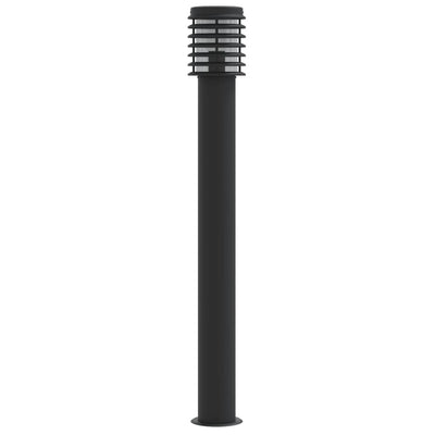 Vidaxl vloerlamp voor buiten 110 cm roestvrijstaal zwart