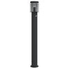 Vidaxl vloerlamp voor buiten met sensor 110 cm roestvrijstaal zwart