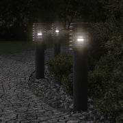 Vidaxl buitenvloerlamp met stopcontact 60 cm roestvrijstaal zwart - afbeelding 1
