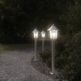 Vidaxl vloerlamp voor buiten 3 st 80 cm roestvrijstaal zilverkleurig - afbeelding 3