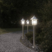 Vidaxl vloerlamp voor buiten 3 st 80 cm roestvrijstaal zilverkleurig - afbeelding 3