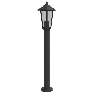Vidaxl vloerlamp voor buiten 80 cm roestvrijstaal zwart