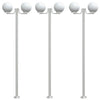 Vidaxl buitenvloerlampen 3 st 215 cm roestvrij staal zilverkleurig