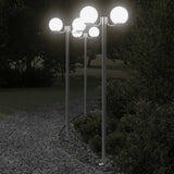 Vidaxl buitenvloerlampen 3 st 215 cm roestvrij staal zilverkleurig - afbeelding 1