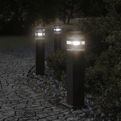 Vidaxl buitenvloerlampen 3 st 50 cm aluminium zwart