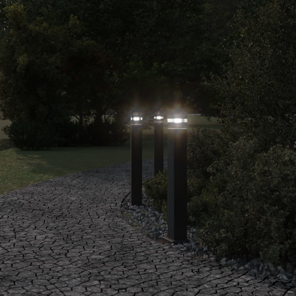 Vidaxl vloerlampen voor buiten 80 cm aluminium zwart