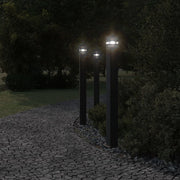Vidaxl buitenvloerlampen 3 st met stopcontact 110 cm aluminium zwart - afbeelding 3