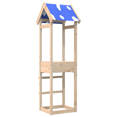 Vidaxl speeltoren 52,5x46,5x195 cm massief grenenhout