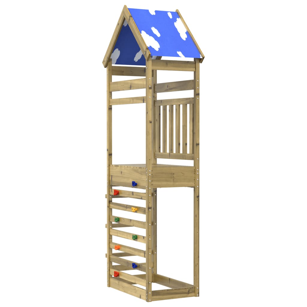 Vidaxl speeltoren met klimwand 85x52,5x265 cm geïmpregneerd hout