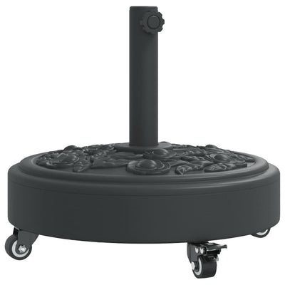 Vidaxl parasolvoet met wielen voor stok van ø38 48 mm 27 kg rond