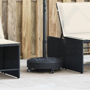 Vidaxl parasolvoet met wielen voor stok van ø38 48 mm 27 kg rond - afbeelding 1