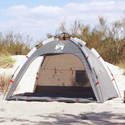 Vidaxl strandtent 2-persoons waterdicht snelontgrendeling grijs - afbeelding 1