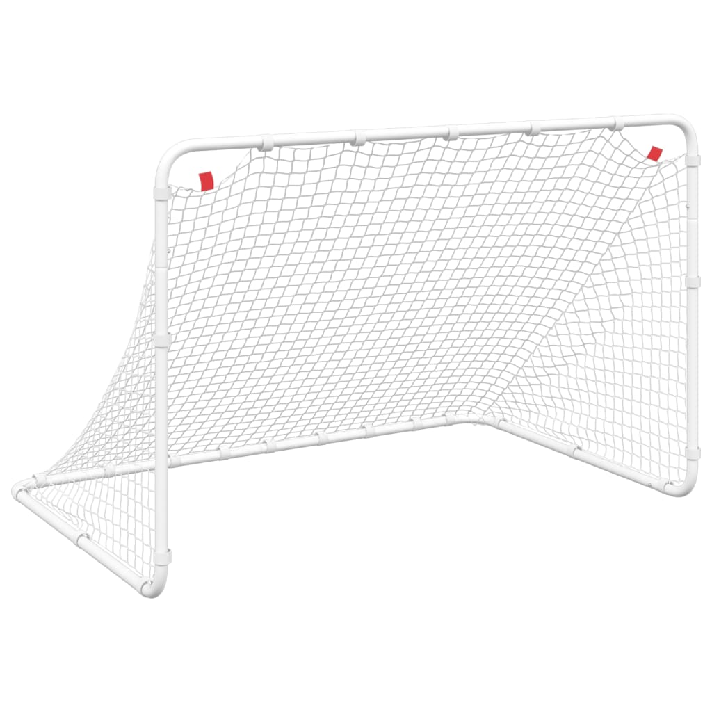 Vidaxl voetbaldoel wit 122x81x81 cm staal