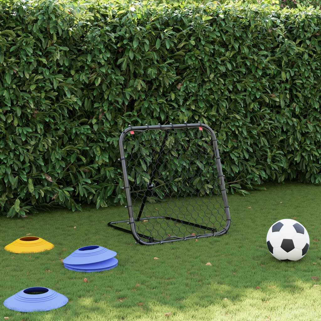 Vidaxl voetbalrebounder verstelbaar 84x73x60-80 cm staal zwart