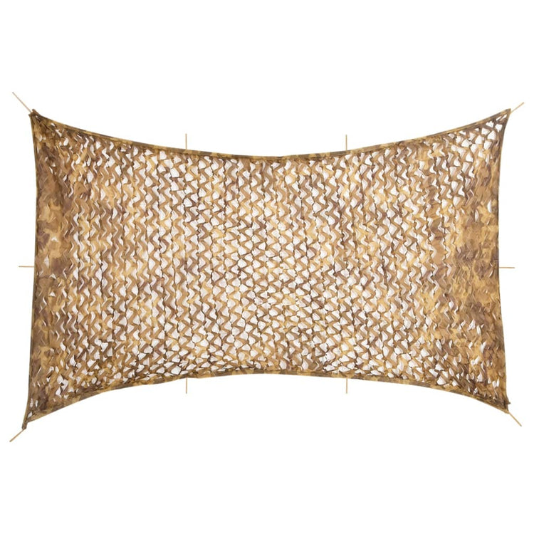 Vidaxl camouflagenet met opbergzak 600x414 cm zandkleurig