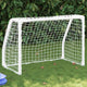 Vidaxl kindervoetbaldoelen 2 st met bal 64x35x48 cm metaal wit